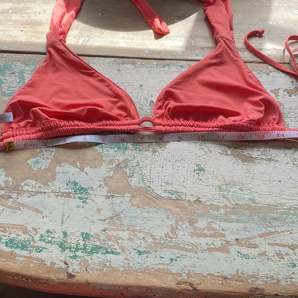 BECCA PEACH BIKINI HALTER TOP D CUP LARGE - Picture 10 of 12